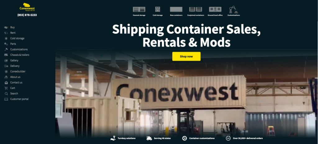 Conexwest custom container configurator